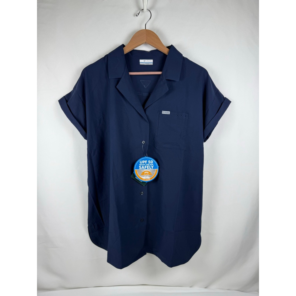 Women's Columbia Fishing Shirt Navy Blue Size XL-TG